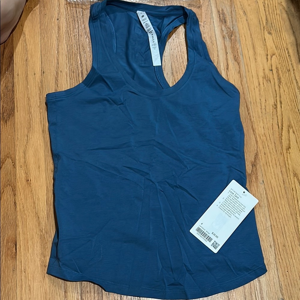 Blue Cut Out Tank Top